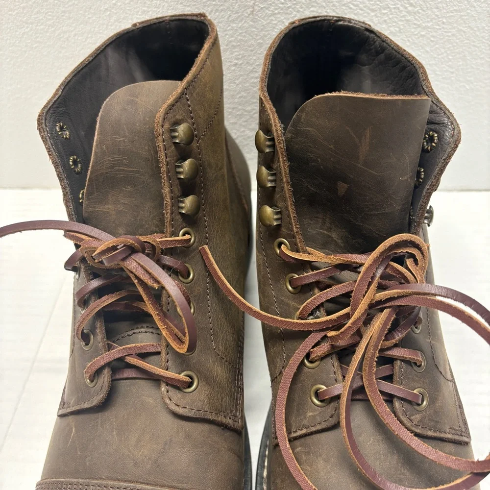 NEW Rhodes Footwear Portland Boot Leather Brown Men’s Sz 9.5
